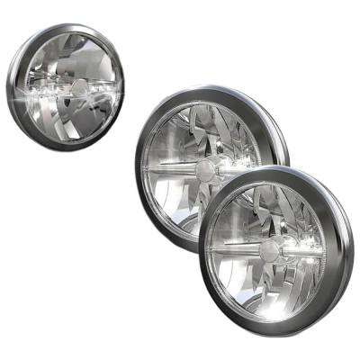 OEM Valeo Pair Of Chrome Cibie Oscar 7" Led Light For Various Cars 45306