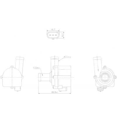 New Water Pump Compatible With Audi A4 Quattro By Part Numbers 832121 06H121601j 06H121601m