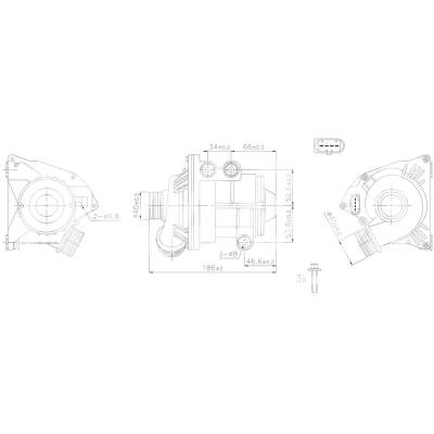New Water Pump Compatible With Bmw X5 3.0Si By Part Numbers 831087 11517546996 11517568595