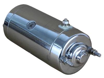 Rareelectrical - New Chrome Starter Compatible With 77 Harley Davidson Flhs Sportglide 1980-82 Sport Glide 1200 1340 - Image 1