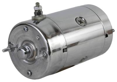 Rareelectrical - Chrome Starter Compatible With 75 76 77 78 79 80 81 82 83 84 Fxe Super Glide 1200 1340 Hitachi - Image 1