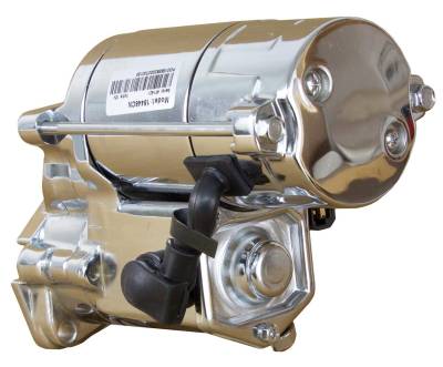 Rareelectrical - Chrome High Torque Starter Compatible With Harley Davidson Flhr Road King Classic Flhrci Flhri - Image 1