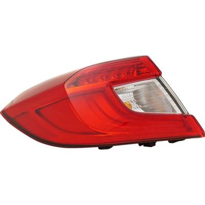 Rareelectrical - New Left Outer Tail Lights Compatible With Honda Accord Hybrid Ex Ex-L Sport Touring Sedan 4-Door - Image 2