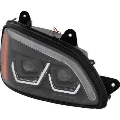 Rareelectrical - New Right Headlights Compatible With Kenworth T660 2008 2009 2010 2011 2012 2013 2014 2015 2016 By - Image 1