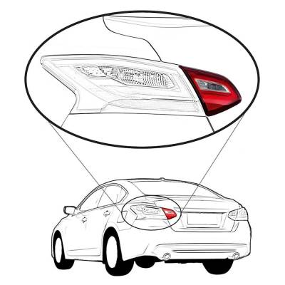 Rareelectrical - New Left Tail Lights Compatible With Nissan Altima 2.5L 3.5L 2017 2018 By Part Numbers Ni2802112 - Image 4
