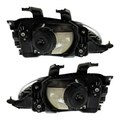 Rareelectrical - New Pair Of Headlight Compatible With Honda Civic Coupe 1993-1995 By Part Number 33100-Sr3-A01 - Image 2