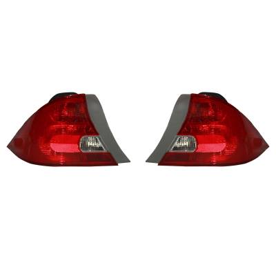 Rareelectrical - New Pair Of Tail Lights Compatible With Honda Civic Coupe 2001 2002 2003 By Part Numbers Ho2801134 - Image 2