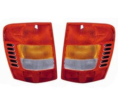 Rareelectrical - New Pair Of Tail Lights Compatible With Jeep Grand Cherokee 1999 2000 2001 Ch2801138 55155139Ac - Image 5