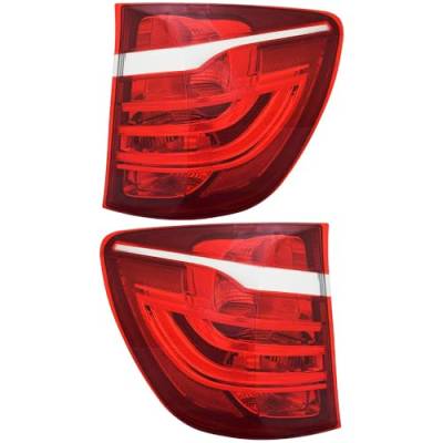Rareelectrical - New Outer Pair Tail Lights Compatible With Bmw X3 Xdrive28i M Top Line Sport 2.0L 3.0L 2011 2012 - Image 5