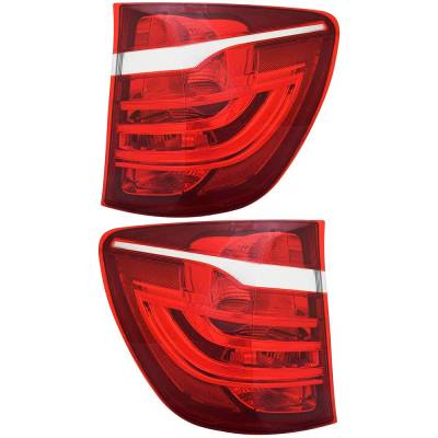 Rareelectrical - New Outer Pair Tail Lights Compatible With Bmw X3 Xdrive28i M Top Line Sport 2.0L 3.0L 2011 2012 - Image 8