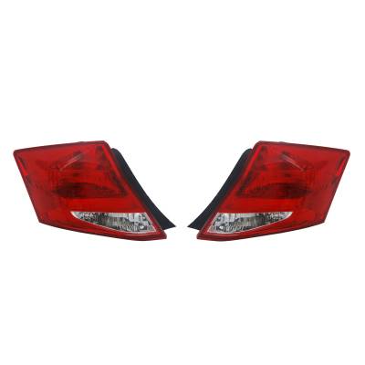 Rareelectrical - New Pair Of Tail Lights Compatible With Honda Accord Coupe 2011 2012 By Part Numbers Ho2801178 - Image 1