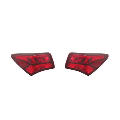 Rareelectrical - New Outer Pair Tail Lights Fits Acura Tlx Base Sh-Awd 2017 Ac2805106 33550Tz3a01 - Image 2