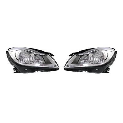 Rareelectrical - New Pair Of Headlights Compatible With Mercedes Benz C200 C250 C180 C300 C350 Sedan 2012-14 - Image 10