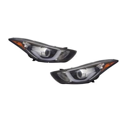 Rareelectrical - New Pair Of Head Lights Compatible With Hyundai Elantra 2014-2016 Hy2502186 92102-3Y510 921013Y510 - Image 1