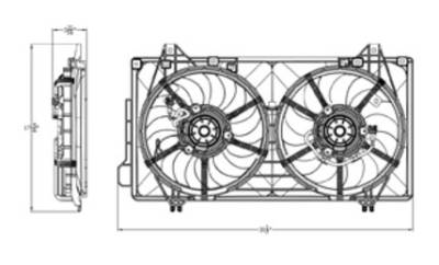 Rareelectrical - New Dual Radiator And Condenser Fan Compatible With Mazda 6 2014 2015 2016 Pe11-15-025A Pe1115025a - Image 1