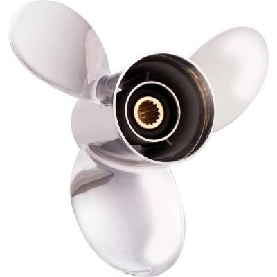 Rareelectrical - New Stainless Steel Propeller Compatible With Yamaha T50 4-Cyc. High Thrust 15 Spline 50 1996-2021 - Image 8