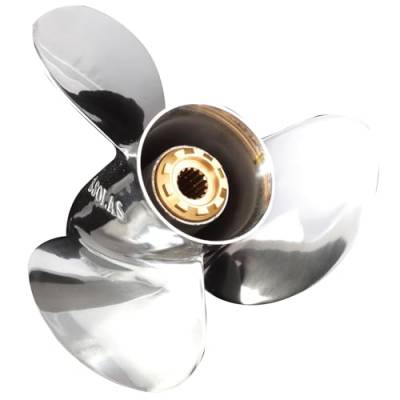 Rareelectrical - New Stainless Steel Propeller Compatible With Yamaha Vmax Sho 15 Spline 115 2016-2021 - Image 6