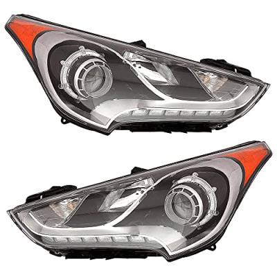 Rareelectrical - New Halogen Headlights Compatible With Hyundai Veloster Re:Flex Hatchback 2014 2015 By Part Number - Image 3