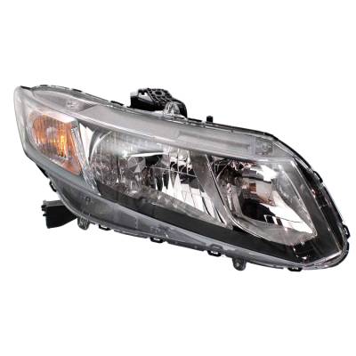 Rareelectrical - New Passenger Side Halogen Headlight Compatible With Honda Civic Ex Si Sedan 2013-2015 By Part - Image 1