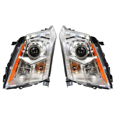Rareelectrical - New Pair Of Halogen Headlight Compatible With Cadillac Srx Base Sport 2010-2013 By Part Number - Image 1