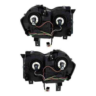 Rareelectrical - New Pair Of Halogen Headlight Compatible With Jeep Grand Cherokee Srt8 Sport 2008-2010 By Part - Image 3