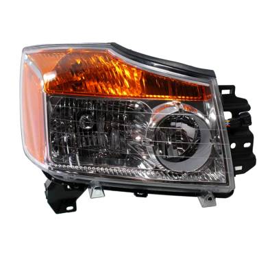 Rareelectrical - New Passengers Headlight Compatible With Nissan Titan Se Pro-4X 2008-2015 By Part Number 26010-9Ff0a - Image 1