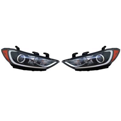 Rareelectrical - New Pair Of Halogen Head Lights Fits Hyundai Elantra Se 2017 Hy2503204 Hy2502204 - Image 2