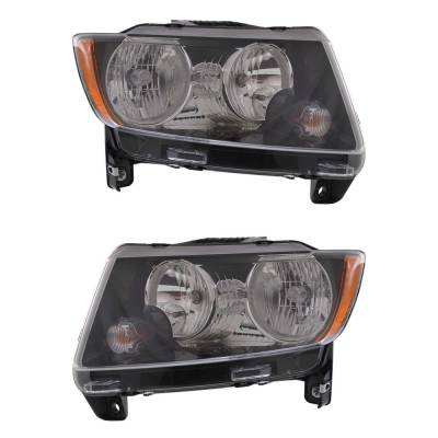 Rareelectrical - New Pair Headlights Compatible With Jeep Compass 75Th Anniversary Sport Utility 4 Door 2.4L 2013 - Image 2