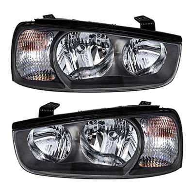 Rareelectrical - New Pair Headlights Compatible With Hyundai Elantra Gt Sedan 2003 By Part Numbers Hy2503122 - Image 1