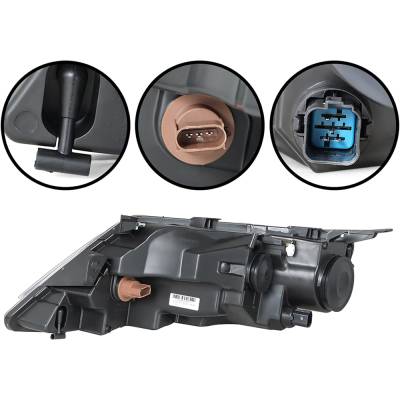 Rareelectrical - New Right Headlights Compatible With Ford Fusion S Se Sel Sport Hybrid Sedan 4-Door 2.3L 2.5L 3.0L - Image 7