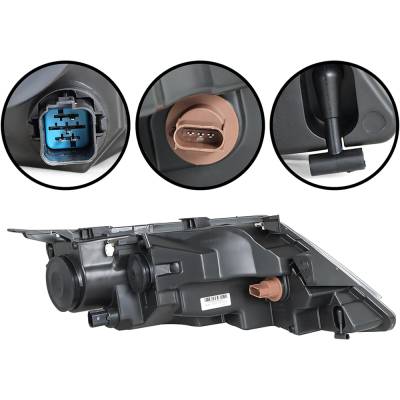 Rareelectrical - New Left Headlights Compatible With Ford Fusion S Se Sel Sport Hybrid Sedan 4-Door 2.3L 2.5L 3.0L - Image 8