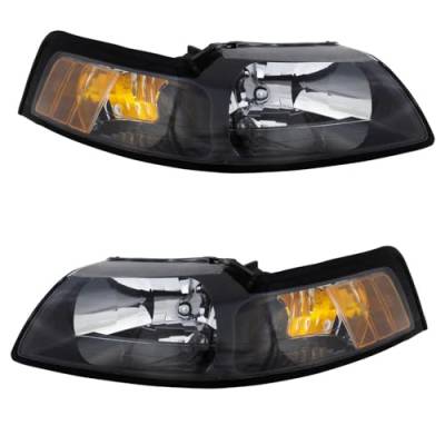 Rareelectrical - New Pair Of Headlights Compatible With Ford Mustang Svt Cobra 10Th Anniversary Coupe 2003 By Part - Image 7