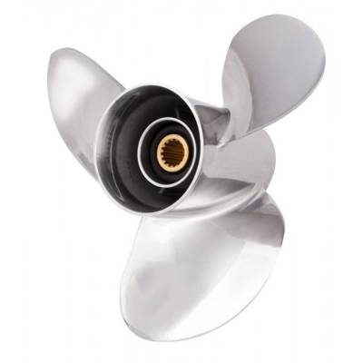 Rareelectrical - New Stainless Steel Propeller Compatible With Yamaha T50 4-Cyc. High Thrust 15 Spline 50 For Years - Image 2
