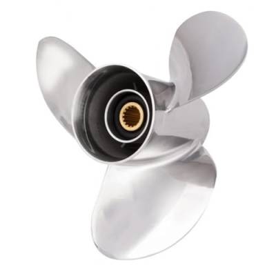 Rareelectrical - New Stainless Steel Propeller Compatible With Yamaha T50 4-Cyc. High Thrust 15 Spline 50 For Years - Image 6