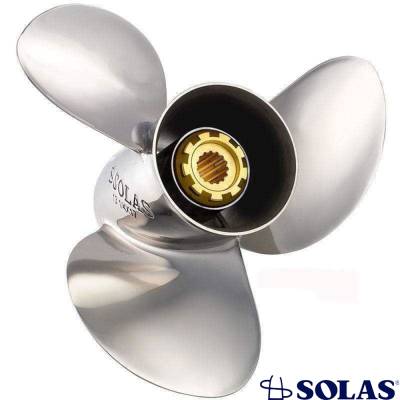 Rareelectrical - New Stainless Steel Propeller Compatible With Yamaha T25 4-Cyc. High Thrust 13 Spline 25 2010-2021 - Image 3