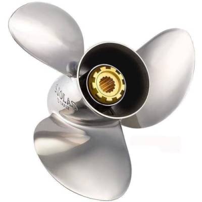 Rareelectrical - New Stainless Steel Propeller Compatible With Yamaha T25 4-Cyc. High Thrust 13 Spline 25 2010-2021 - Image 5