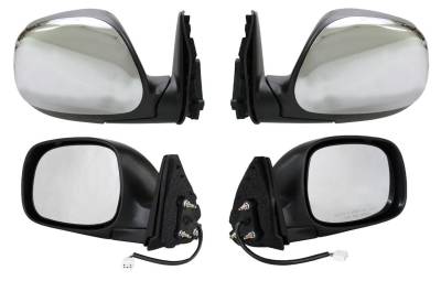 Rareelectrical - New Chrome Pair Of Side Mirror Compatible With Toyota Tundra Sr5 Extended Cab 2003 3125409R3ech - Image 1