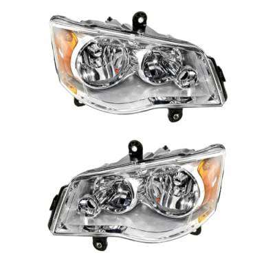 Rareelectrical - New Pair Of Halogen Headlights Compatible With Chrysler Town & Country 30Th Anniversary Edition Mini - Image 10