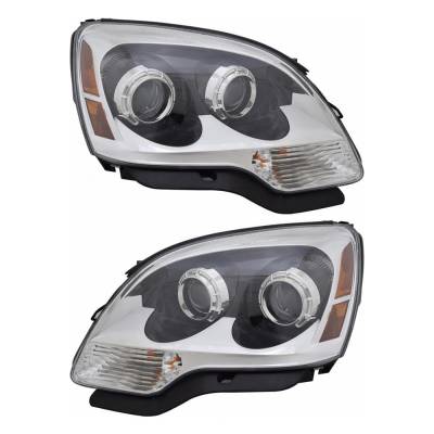 Rareelectrical - New Pair Of Halogen Headlights Compatible With Gmc Acadia Base Sport Utility 4 Door 3.6L 2008 2009 - Image 10