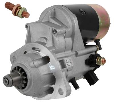 Rareelectrical - New Starter Compatible With Case Windrower 6000 6500 390 Diesel Denso 128000-0211 128000-0212 - Image 1