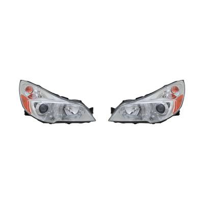 Rareelectrical - New Pair Of Headlights Fits Subaru Outback 2013-2014 Chrome 84001Aj20a Su2502143 - Image 1