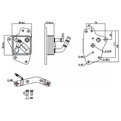 Rareelectrical - New Oil Cooler Compatible With Lexus Nx300 F Sport By Part Numbers 91444 1571036030 1571036031 - Image 2