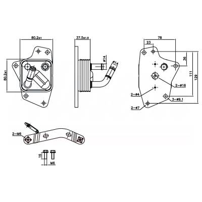 Rareelectrical - New Oil Cooler Compatible With Lexus Nx300 F Sport By Part Numbers 91444 1571036030 1571036031 - Image 5