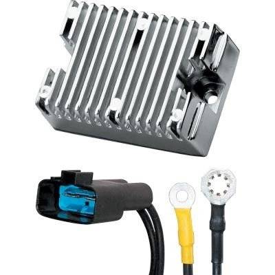 Rareelectrical - Chrome Voltage Regulator Compatible With Harley Davidson 99-03 Twin Cam 88 Dyna Glide 74518-99A - Image 1