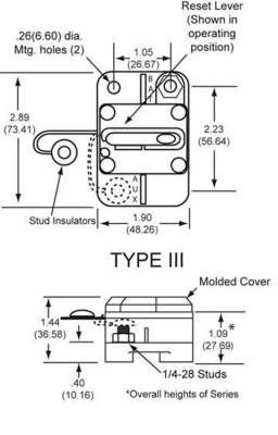 COOPER BUSSMAN - New Cooper Bussman Stud Terminal 0-42 Vdc 90 Amp Circuit Breaker Compatible With Manual Type Iii - Image 6
