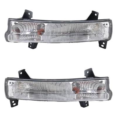 Rareelectrical - New Pair Of Daytime Running Lights Compatible With Jeep Compass 2017 2018 2019 2020 2021 By Part - Image 1