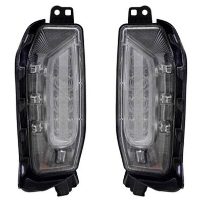 Rareelectrical - New Pair Of Daytime Running Lights Compatible With Toyota Prius V 1.8L 2015 2016 2017 By Part - Image 2
