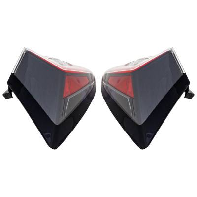 Rareelectrical - New Pair Of Tail Lights Compatible With Honda Civic 1.5L 2.0L 2017 2018 2019 2020 2021 By Part - Image 3