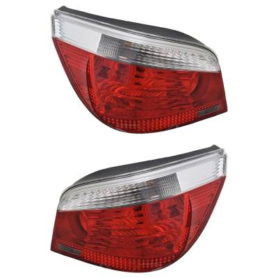 Rareelectrical - New Pair Of Tail Lights Compatible With Bmw 525I 530I 545I 525Xi 530Xi 550I M5 528I 528Xi 535I 535Xi - Image 1