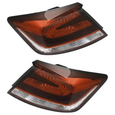 Rareelectrical - New Pair Of Tail Lights Compatible With Honda Civic 1.8L 2.4L 2014 2015 By Part Numbers Ho2801187 - Image 1